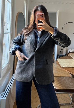 Levi's® STELLA RELAXED - Denim jacket - sabine herringbone caviar