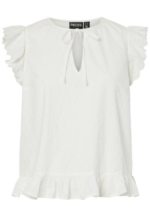 Pieces, PCGOLDIE SL TOP WVN - Bluse - cloud dancer