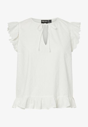 Pieces, PCGOLDIE SL TOP WVN - Blusa - cloud dancer