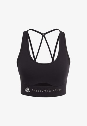 Medium support sports bra - black white