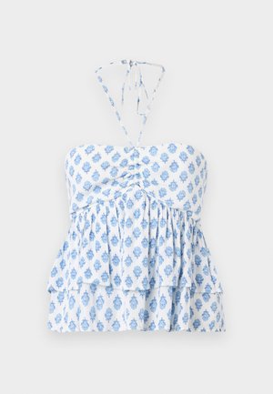 Hollister Co. STRAPLESS CONVERTIBLE DOUBLE TIER BABYDOLL - Viršus - white