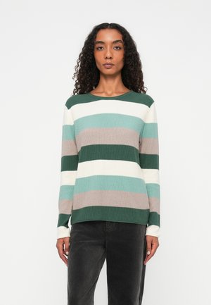 STRUCTURED STRIPED - Maglione - green
