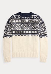 PATTERNED COTTON-CASHMERE SWEATER - Πουλόβερ - cream