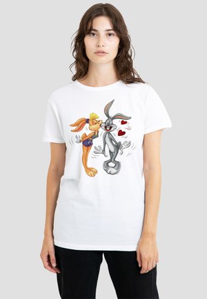 Cotton Soul, LOONEY TUNES BUGS AND LOLA KISS VALENTINE'S DAY - Print T-shirt - white
