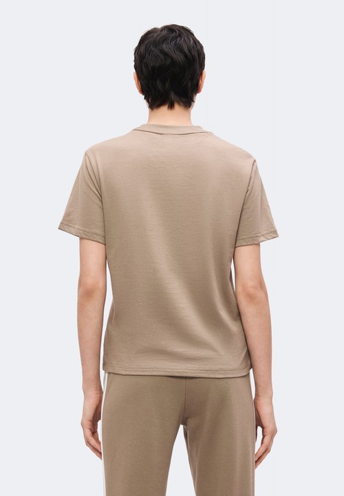 adidas ESSENTIALS SMALL LOGO - Basic T-shirt - khaki six/white — foto 3