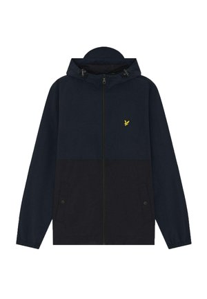 Lyle & Scott, COLOUR BLOCK ZIP THROUGH HOODED JACKET - Let jakke / Sommerjakker - w dark navy  jet black
