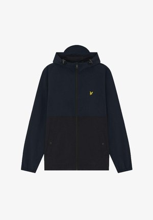Lyle & Scott, COLOUR BLOCK ZIP THROUGH HOODED JACKET - Let jakke / Sommerjakker - w dark navy jet black