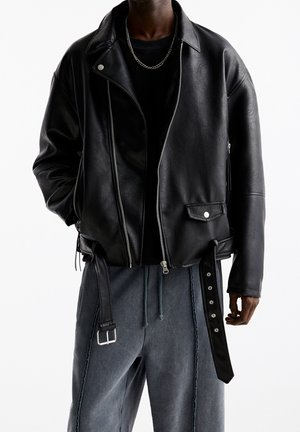 Veste en similicuir - black