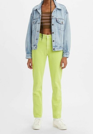 Jean Mom - mottled green