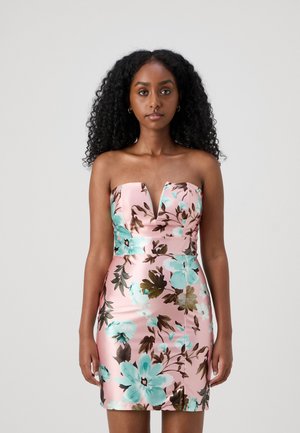 WEDDING ALLY V NECK - Jersey dress - pink/turquoise
