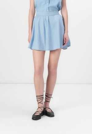 ONLNOVA BELLIS SKIRT - Jupe trapèze - light blue denim