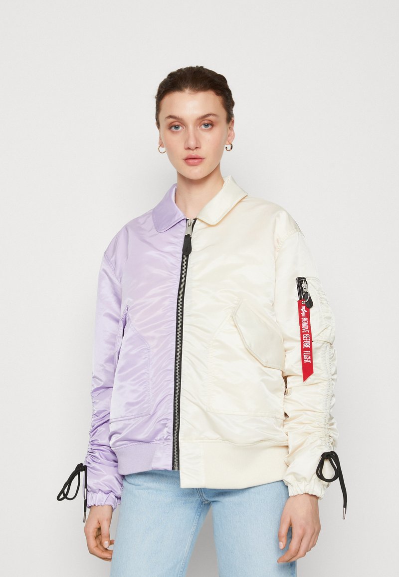 Alpha Industries MA1 Bomber Jacket jet stream white/beige Zalando