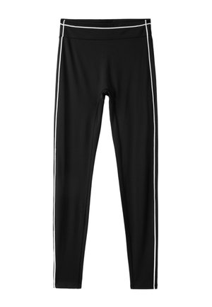 Stradivarius, HIGH-WAIST LEGGINGS WITH PIPING - Legging (type pantalon) - black