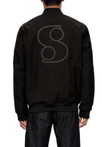 s.Oliver TWILL MIT RÜCKEN - Bomberjacke - schwarz
