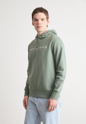 GANT Mikina s kapucňou - pastel green