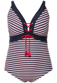 Ulla Popken BOTANICAL - Badpak - black/zwart