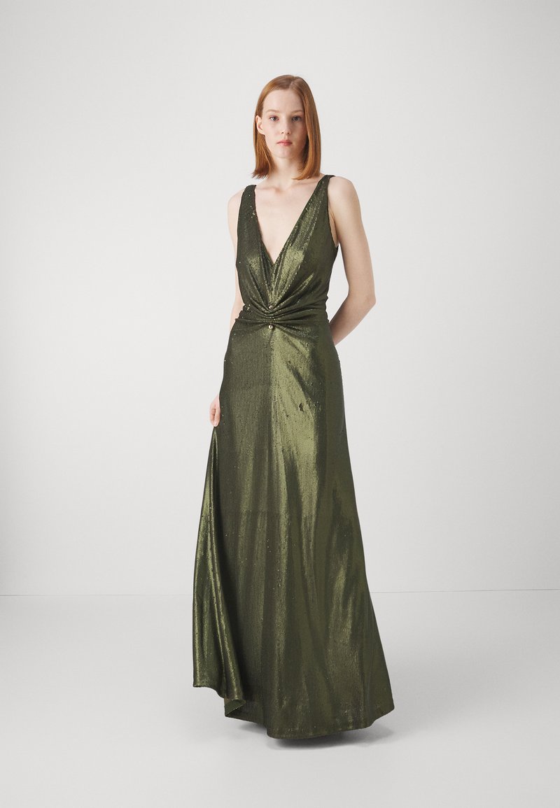 Halston CASSANDRA GOWN IN SEQUIN - Occasion wear - seaweed/green - Zalando