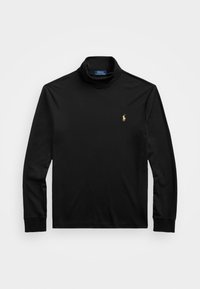 SOFT COTTON ROLL NECK - T-shirt à manches longues - black