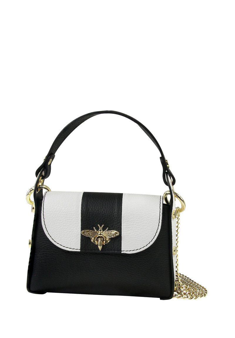 DrachenLeder Handtasche - schwarz weiß