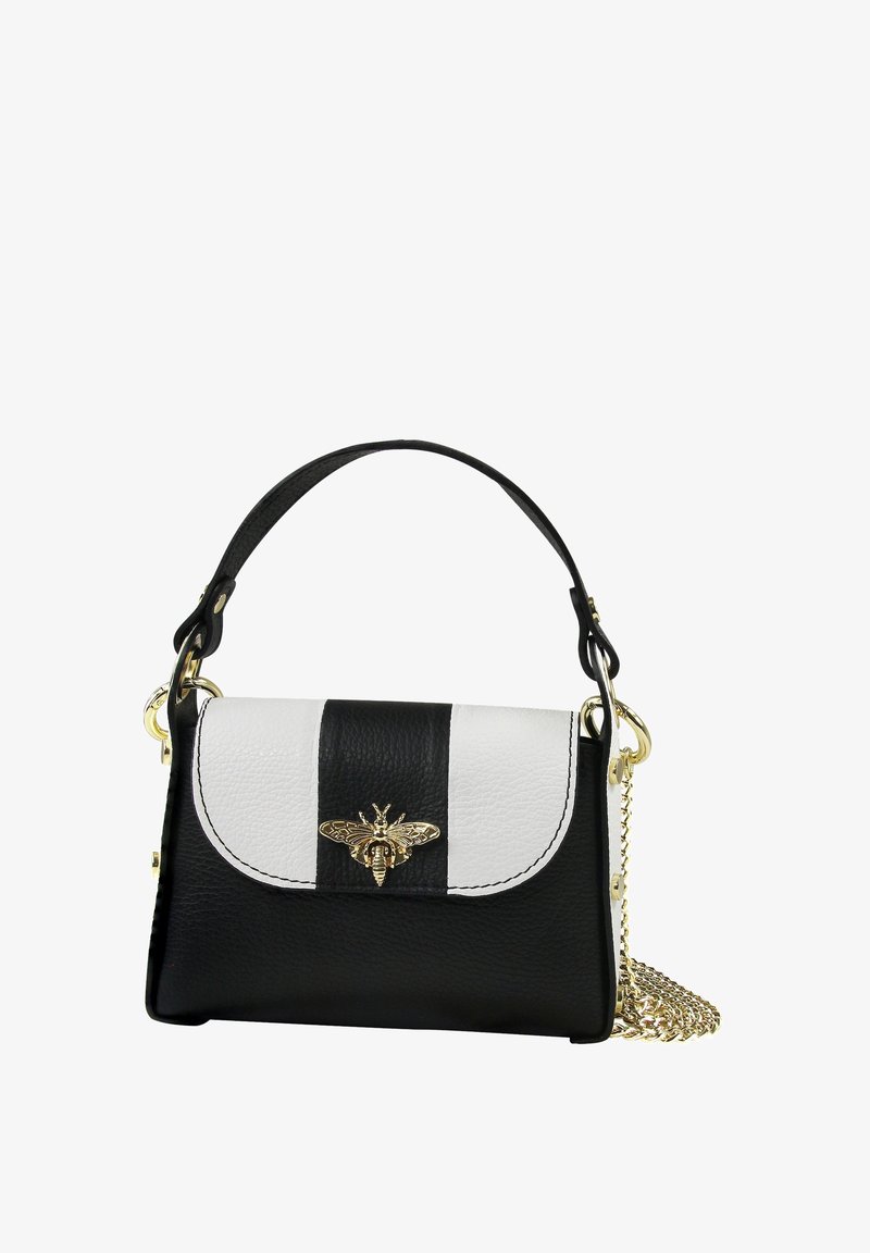 DrachenLeder Handtasche - schwarz weiß