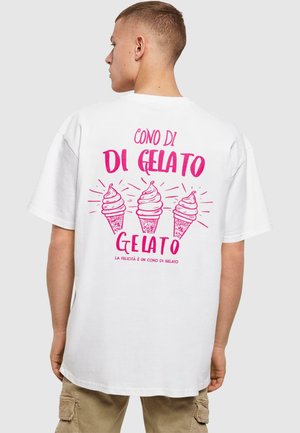 CONO DI GELATO - T-shirt con stampa - white