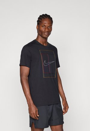 NIKECOURT TEE HERITAGE - Tričko s potlačou - black