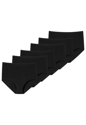 Zwarte katoenen hipster slips, zes-pack, met een gladde textuur, elastische tailleband en zonder patronen. Eenvoudig ontwerp met een klassieke snit.