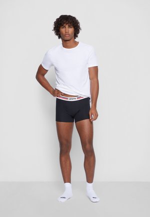 MEN PLACED LOGO BOXER BRIEF 4 PACK - Boxerkalsong - black