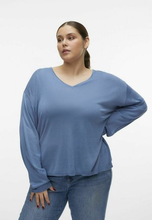 VMCNOVA LS V-NECK GA NOOS CUR - Striktrøje - coronet blue