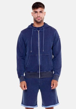 LEONE 1947 MAN HOODY FULL ZIP INDIGO - Felpa con zip - indigo blue