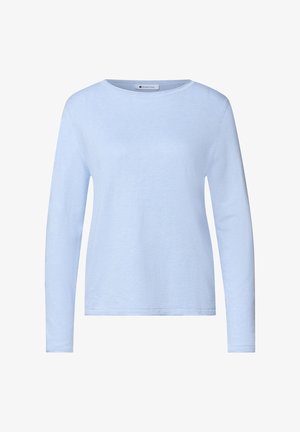 Street One, JUMPER WITH CREW NECK AND ROLLED EDGES - Pullover - pale blue mel