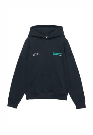 STAR AND SLOGAN - Hoodie - dark blue