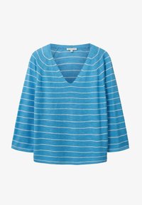 Selected, blue offwhite stripe