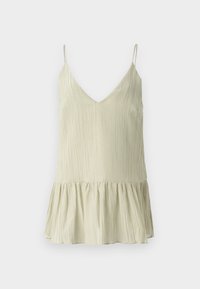 PARCHMENT TEXTURED STRAP FLOUNCE TOP - Topp - lime blossom