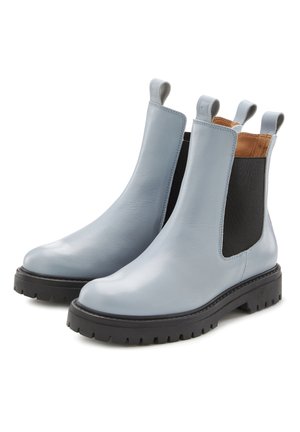 Platform ankle boots - hellblau