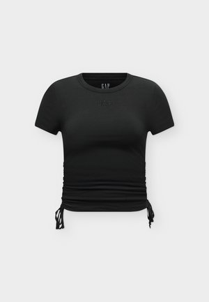 GAP, INTL SS LOGO ROUCHED SIDE TEE - T-Shirt basic - black