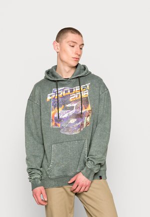 RACE BOXY HOODIE - Sweater - grey