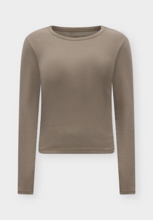 Abercrombie & Fitch, SEP2 LS VINTAGE RIB BABY TEE  - T-shirt à manches longues - brown