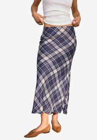 PRINT MIDI - A-Linien-Rock - blue check