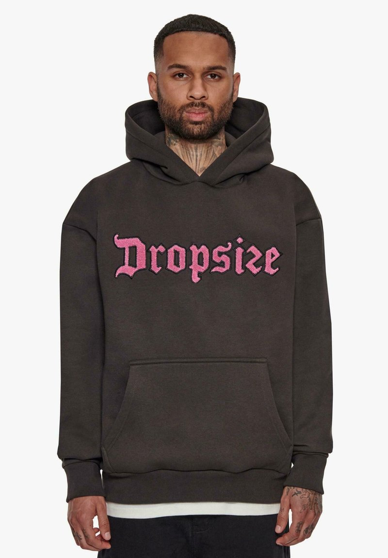 Dropsize - HEAVY FROTTEE - Hoodie - washedblack, Vergroten