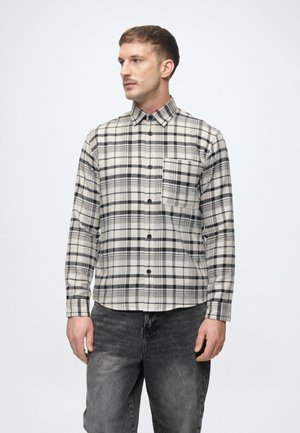 RELAXED CHECKED SHIRT - Camicia - greyish white black check