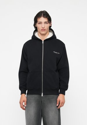 PREMIUM POLISH SCRIPT LOGO  - Sweater met rits - black