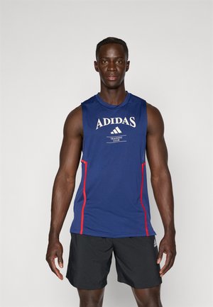 adidas Performance HERITAGE TANK - Top - dark blue/chalk white