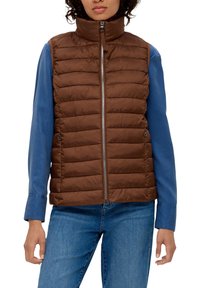 s.Oliver STEPP MIT REISSVERSCHLUSSTASCHEN - Weste - zimt