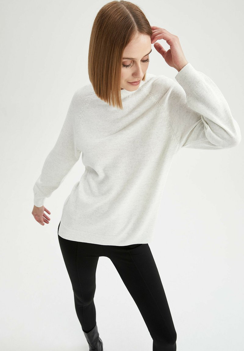 DeFacto REGULAR FIT Pullover grey/écru ZALANDO.FR