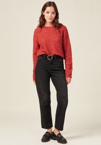 BONOBO Jeans MIT LANGEN ÄRMELN CROPPED - Strickpullover - rouge foncé