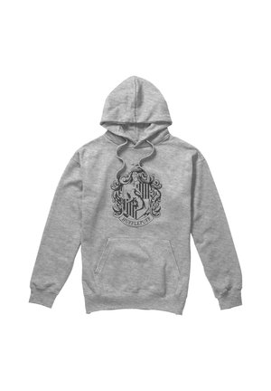 Cotton Soul, HARRY POTTER HUFFLEPUFF ONE COLOR CREST - Kapuzenpullover - mottled light grey