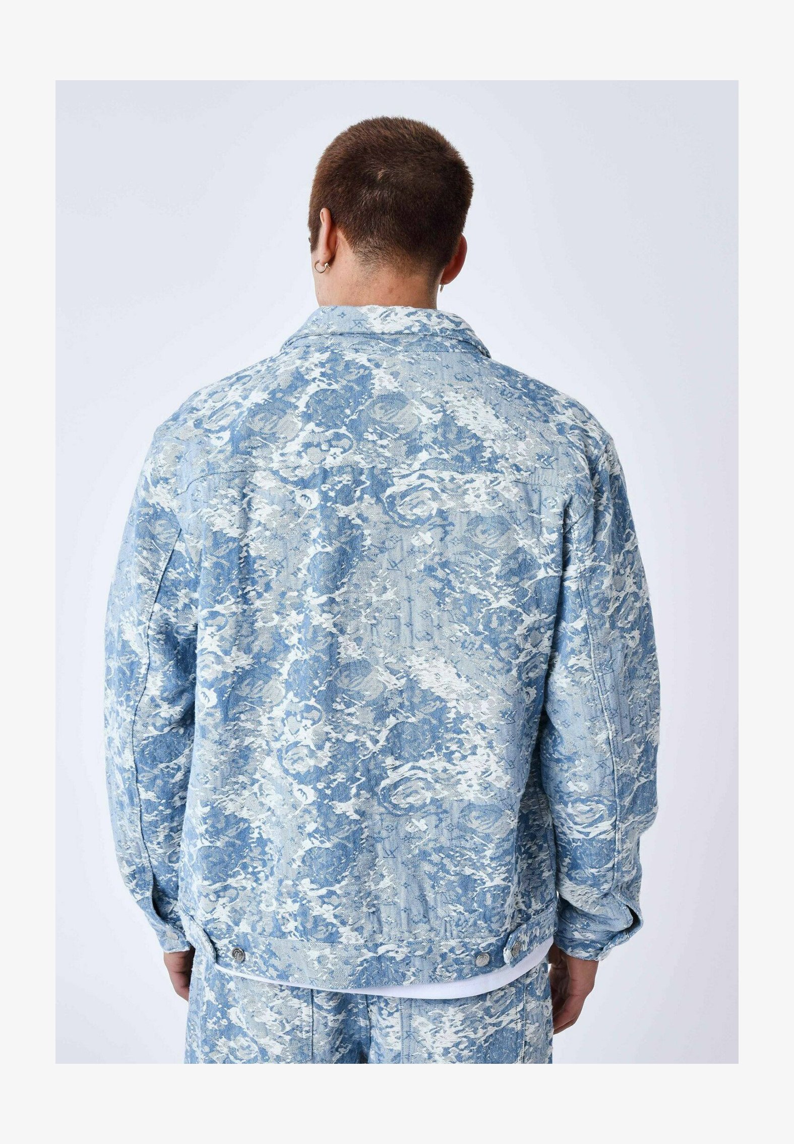 Camicia Project X Paris Con Motivo Azulejos - Manica Lunga, Colletto Button Down, 88% Cotone