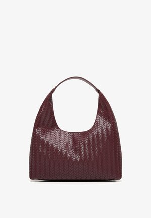 Bershka, WOVEN - BUCKET BAG 00475175 - Håndtasker - bordeaux