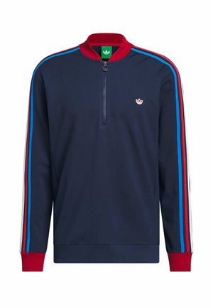 adidas Golf Originals, ORIGINALS 3-STRIPE 1/4 ZIP - Sweatshirt - night indigo   team victory red